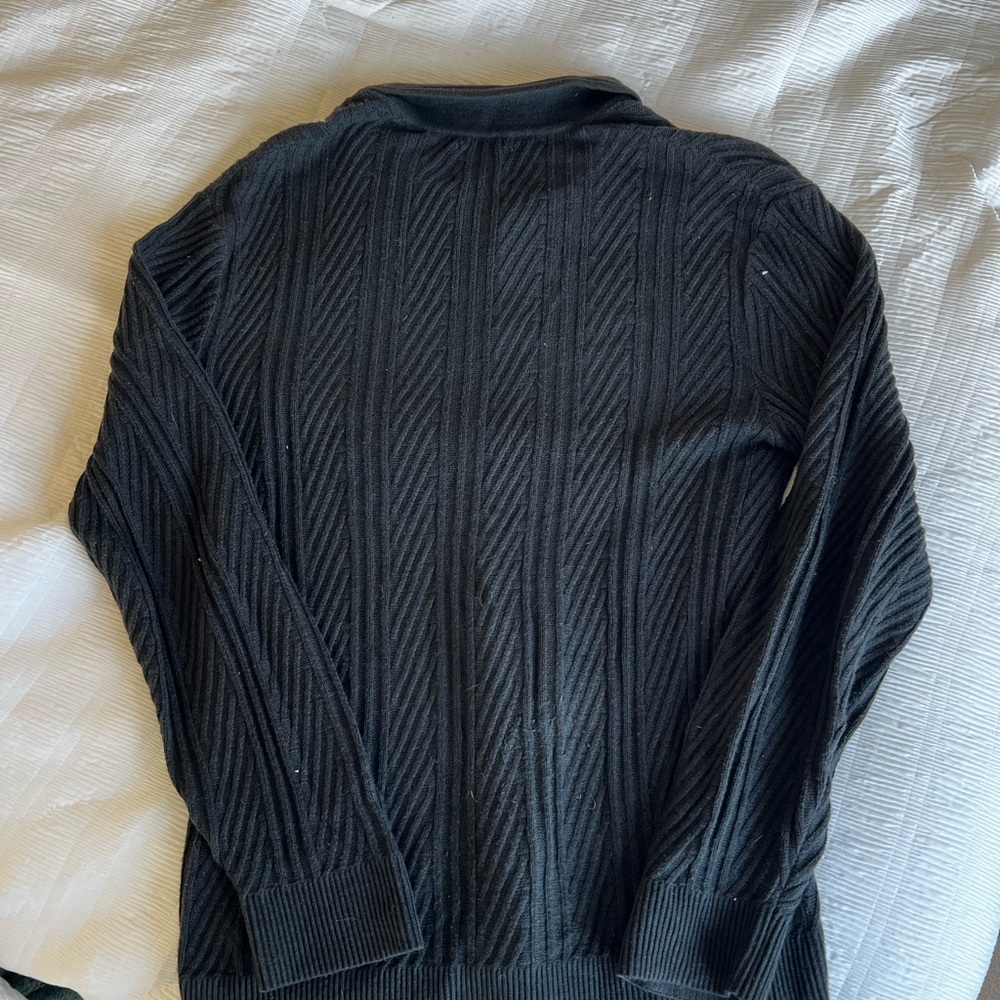 Abercrombie Men's Black Polo Sweater - Picture 3 of 3